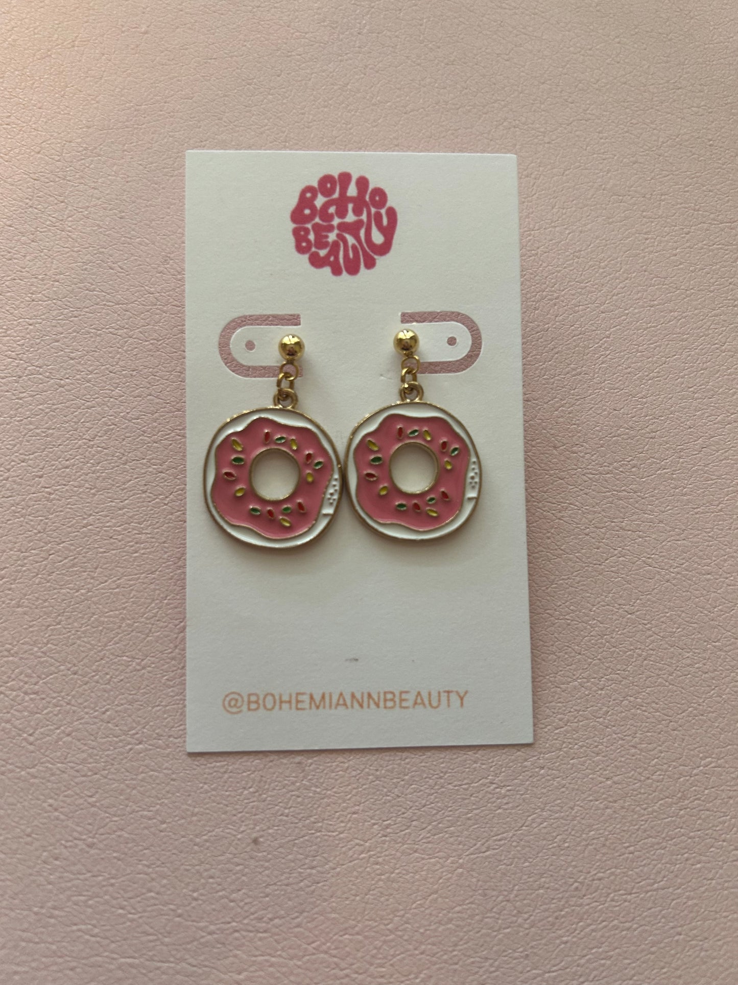 Playful donut earrings