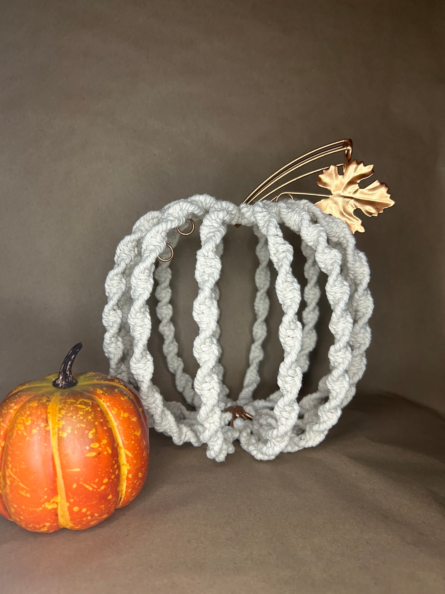 macrame sitting pumpkin