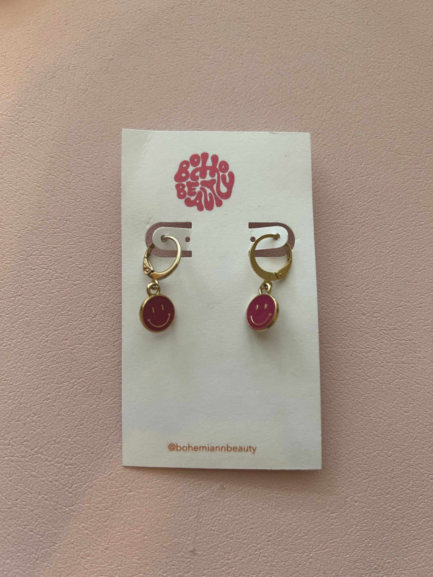 smiley face earrings