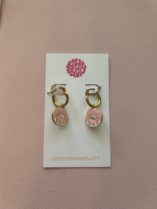 Playful donut earrings
