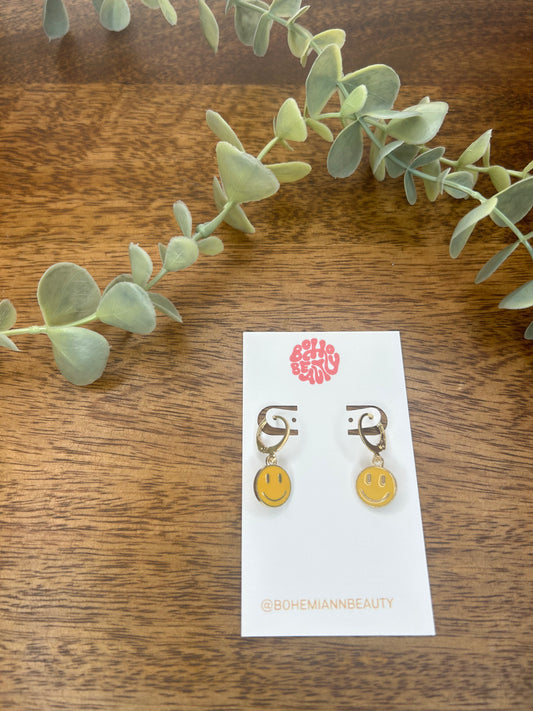 smiley face earrings